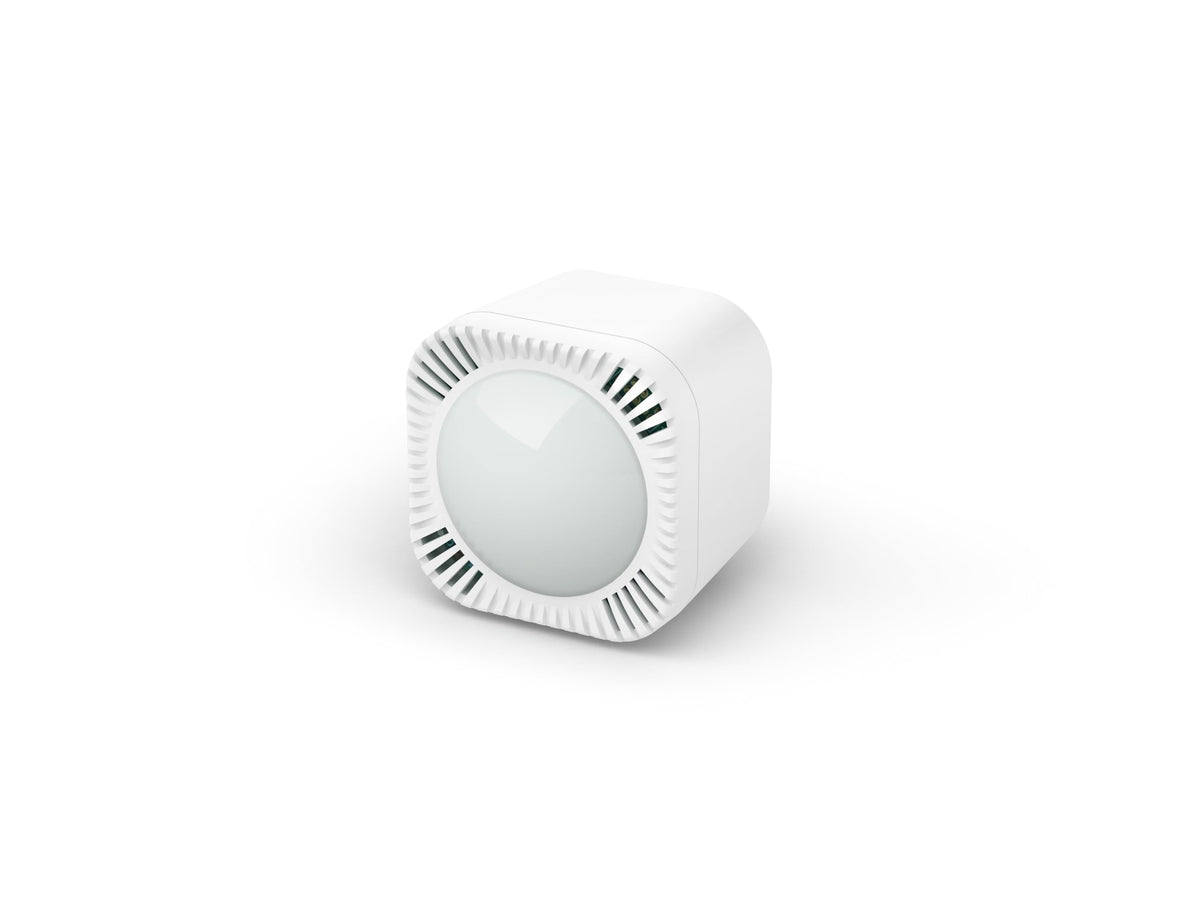 AEOTEC TriSensor 8 side profile highlighting slim body and wall-mounting tabs
