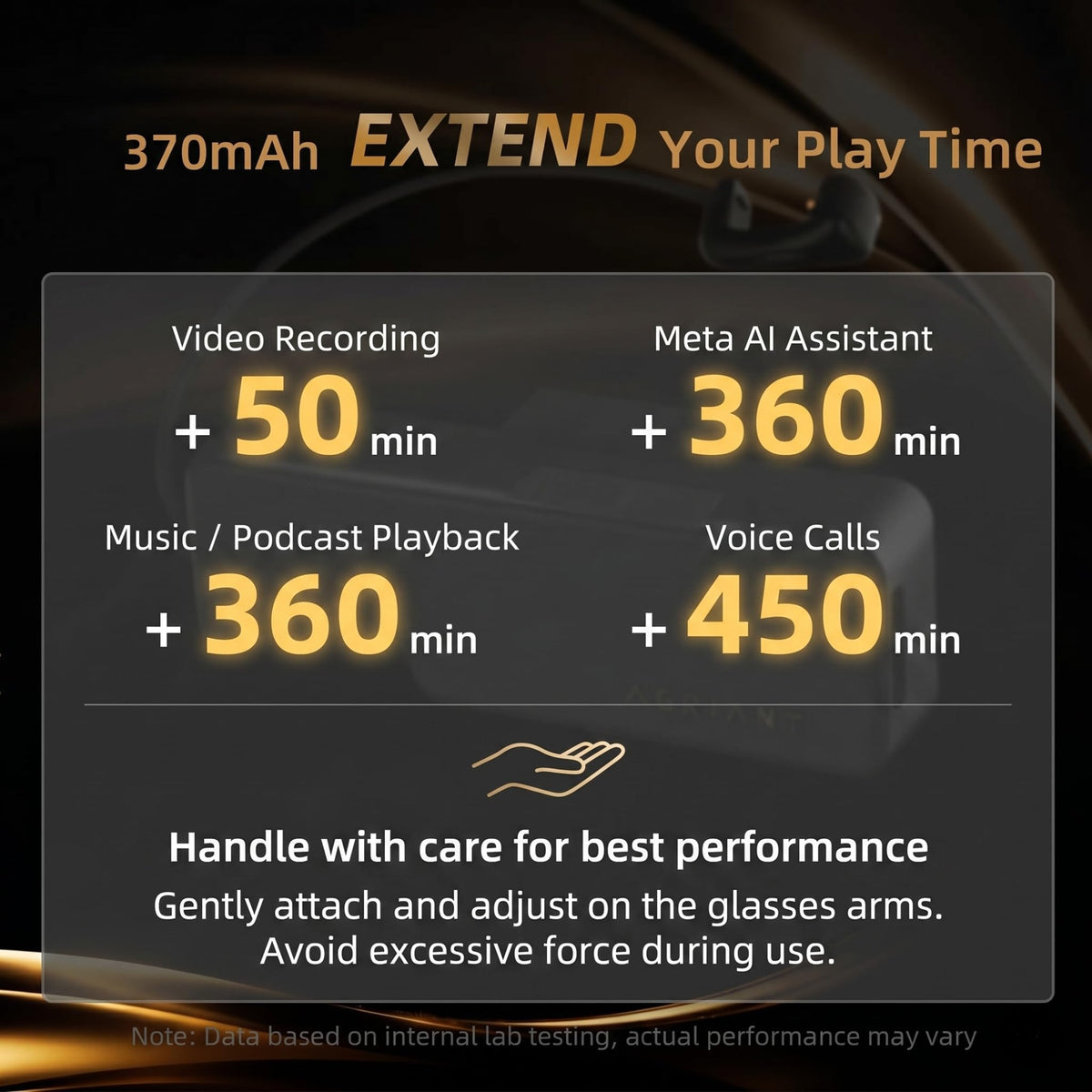 AERIANT 370mAh battery extender delivering an extra full charge
