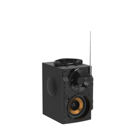 Aesackir back panel ports showing USB TF AUX, enables versatile playback