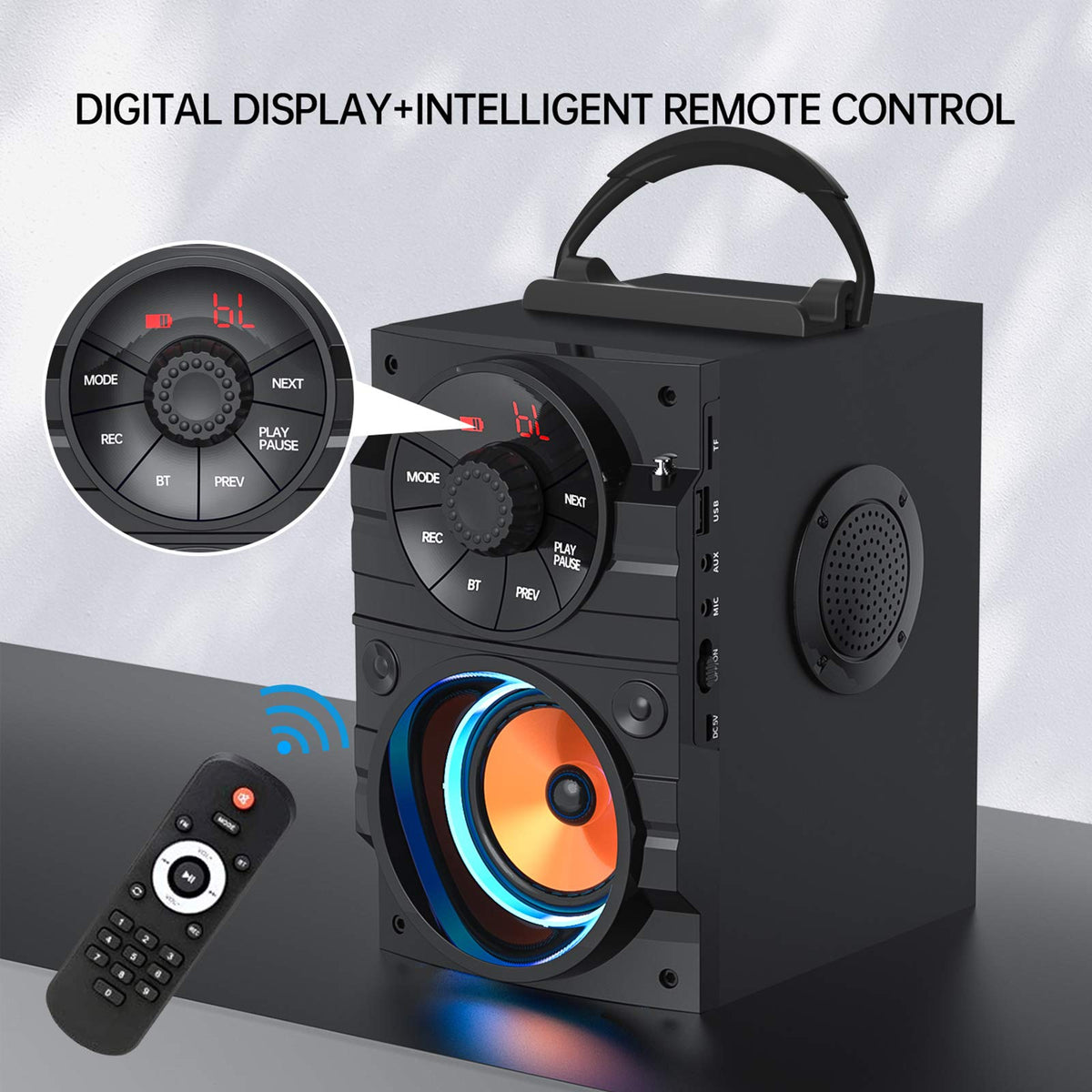 Aesackir remote control close-up, allows convenient wireless operation