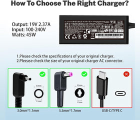 Aetdin charger compatible with multiple Acer models