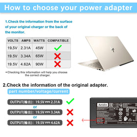 Aetdin power brick label displaying specs and safe charging benefit