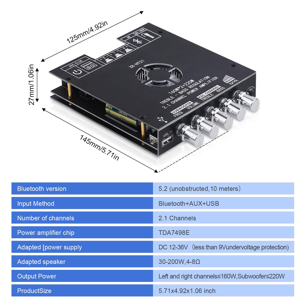 AEXCVG ZK-HT21 DC power connector area for supply setup