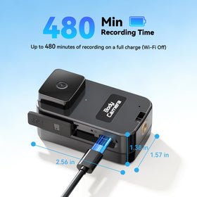 AEZ body camera clipped on jacket back clip for hands-free POV recording
