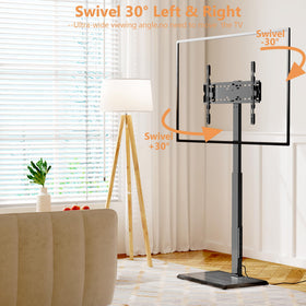 Afaloona slim-profile stand with integrated shelf to save space