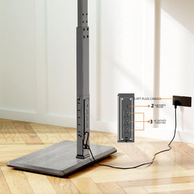 Afaloona swivel feature on tall floor TV stand for versatile angles