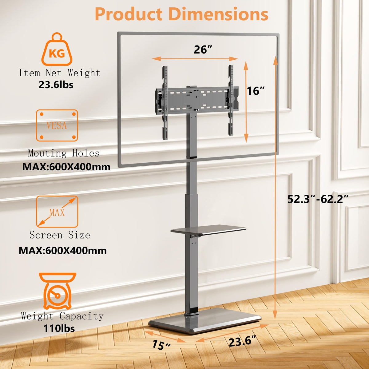Afaloona stand rear cable management highlighting tidy cords and hidden channels