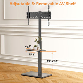 Afaloona universal floor TV stand close-up of height adjustment mechanism