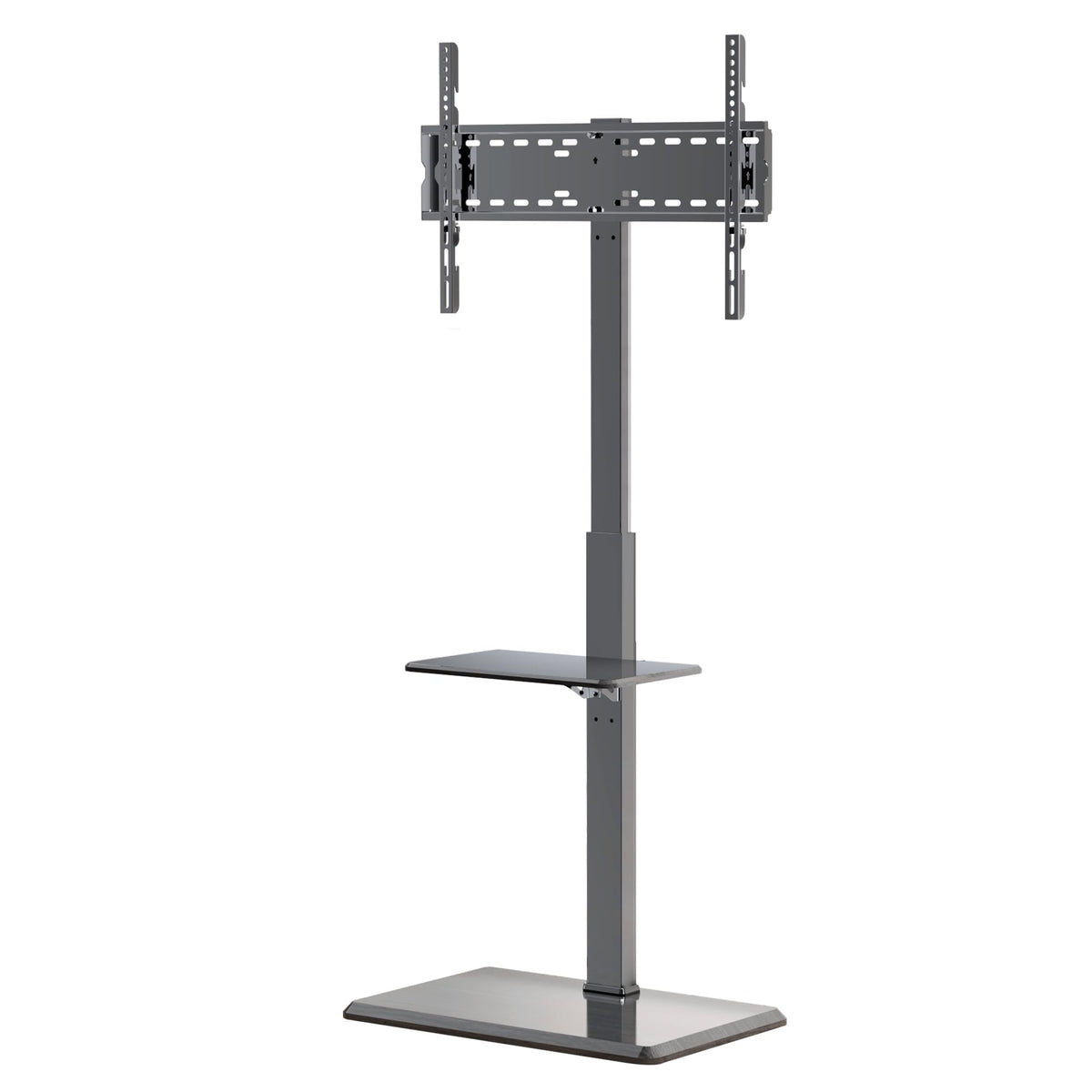 Afaloona universal floor TV stand side view showing slim profile and sturdy base for reliable support