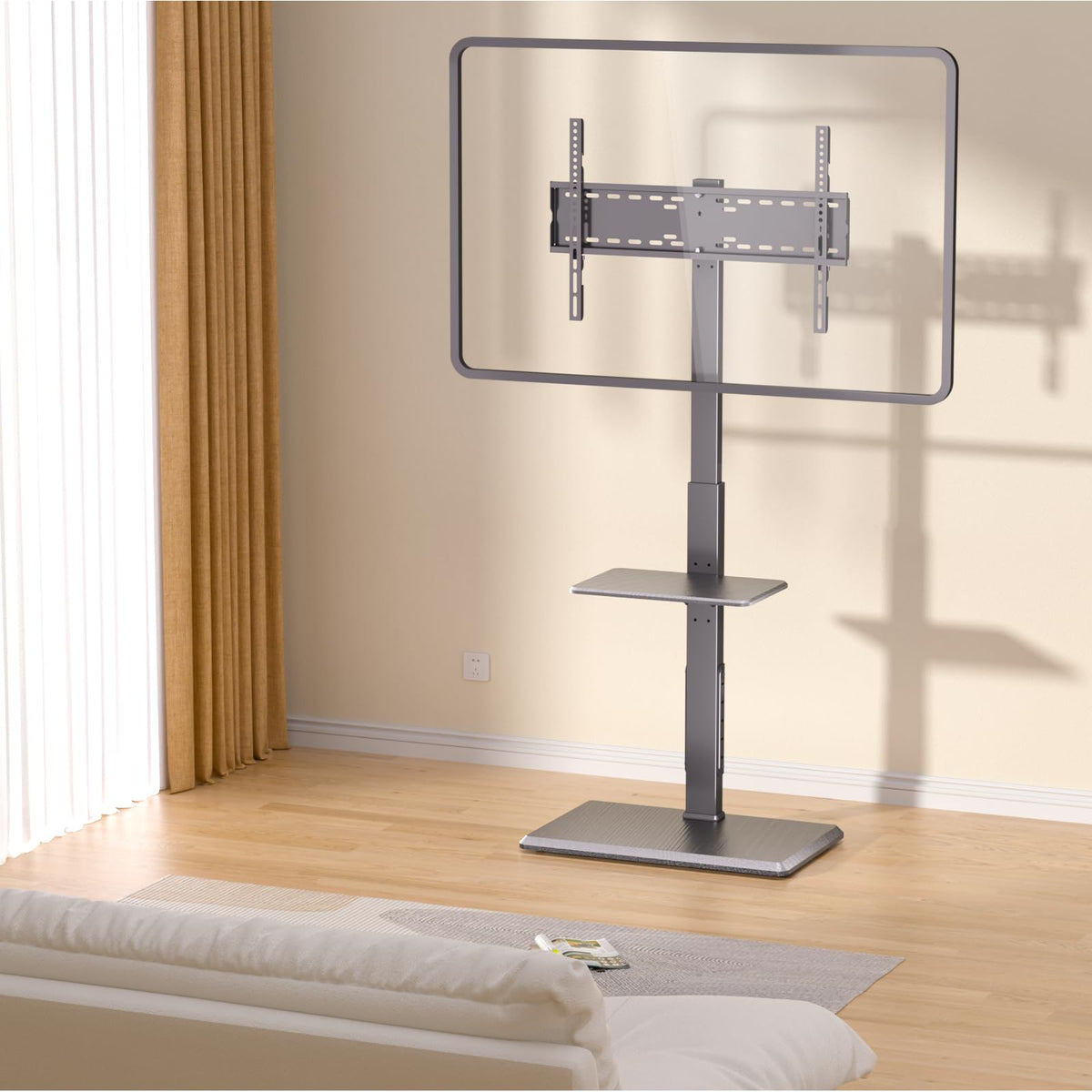 Afaloona stand with slim base designed for compact spaces