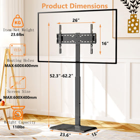 Afaloona slim profile stand with shelf saves floor space and reduces clutter