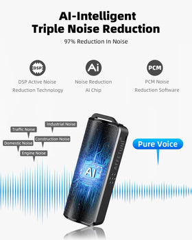 AFFETUNI voice-activated recording mode enables hands-free capture during talks.