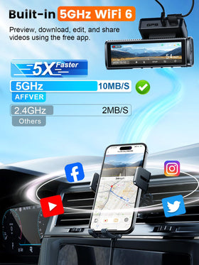 Affver dash cam with GPS tracks speed and routes for review