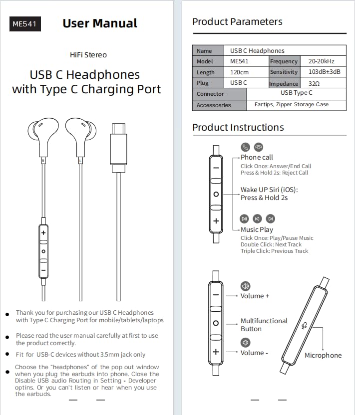 AFGHOA USB-C earphones deliver crisp highs and solid bass for music.