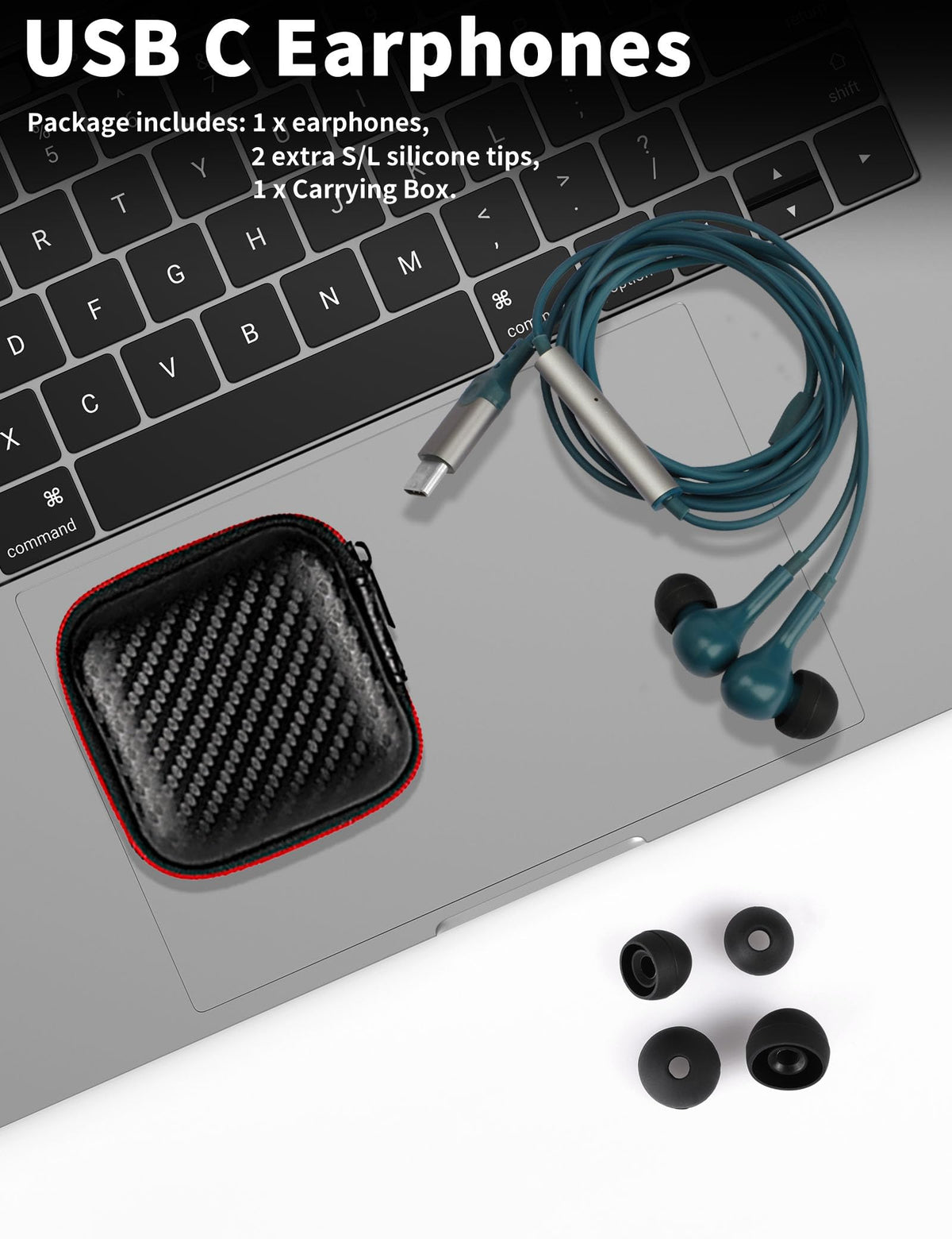 AFGHOA USB-C headphones around-neck wear for quick access and reduced tangles.