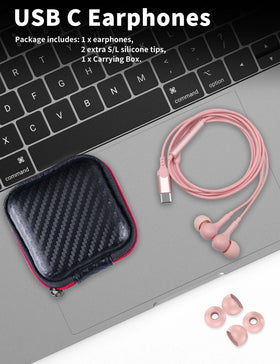 AFGHOA USB-C headphones with DAC chip for enhanced digital-to-analog conversion.