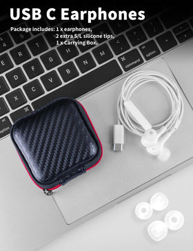 AFGHOA USB-C earphones feature built-in DAC to preserve audio fidelity.