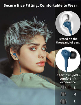 AFGHOA USB-C headphones magnetic design to stay tangle-free around neck.
