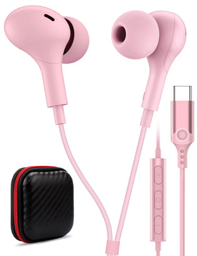 AFGHOA USB-C headphones with mic in-ear design provide clear calls and rich audio.