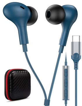 AFGHOA USB-C headphones with microphone for clear calls and stereo sound.