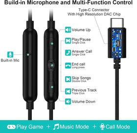 AFGHOA USB-C headphones provide enhanced noise isolation for immersive listening.