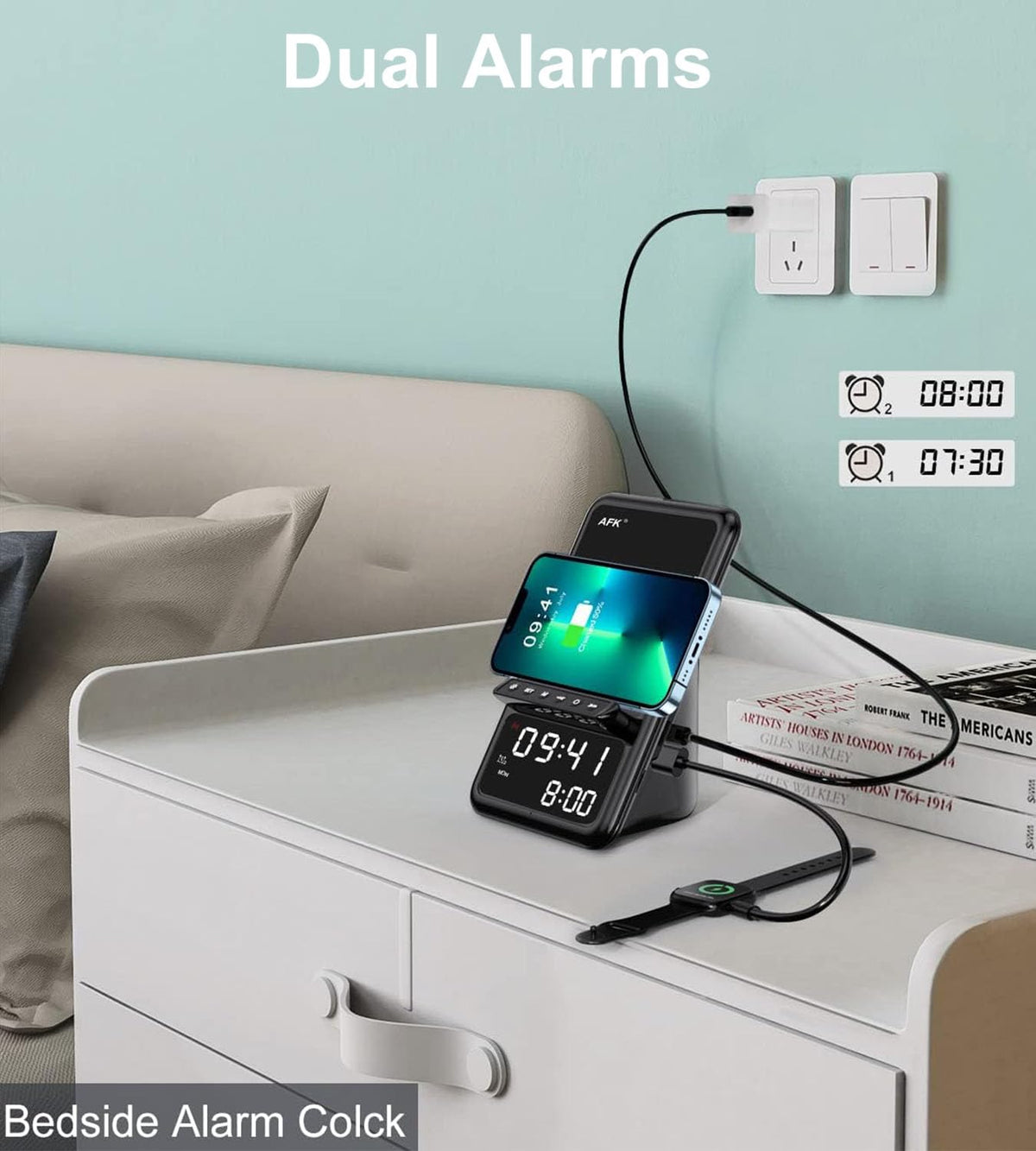 AFK phone on pad in use demonstrating wireless charging convenience benefit
