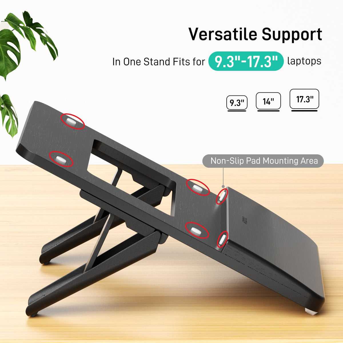 AFOOYO bamboo material provides sturdy support and eco-friendly appeal.