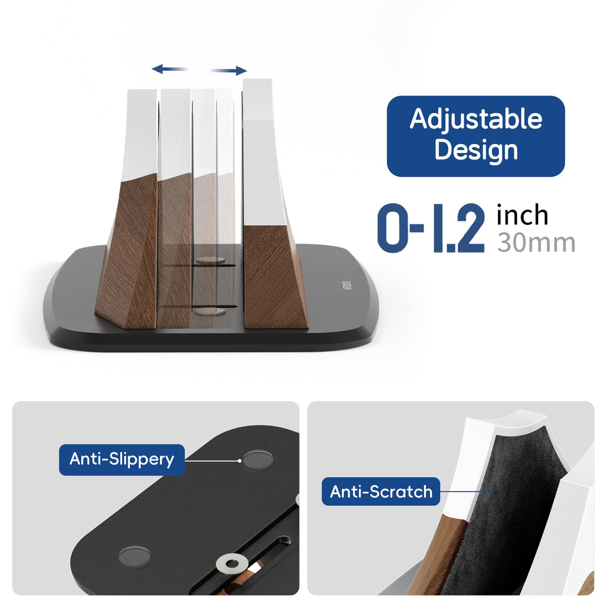 AFOOYO aluminum base with silicone pads ensuring stable placement