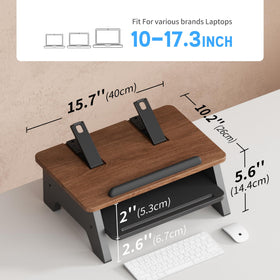 AFOOYO front view demonstrates desk organization and space saving.