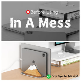 AFOOYO scale comparison with notebook and pen illustrating compact footprint