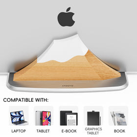 AFOOYO side profile highlighting snow peak design that enhances desk aesthetics