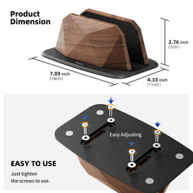 AFOOYO walnut on styled desk showing aesthetic upgrade and organized workstation