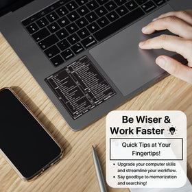 Afterplug black with white text sticker offers high contrast for quick reference.