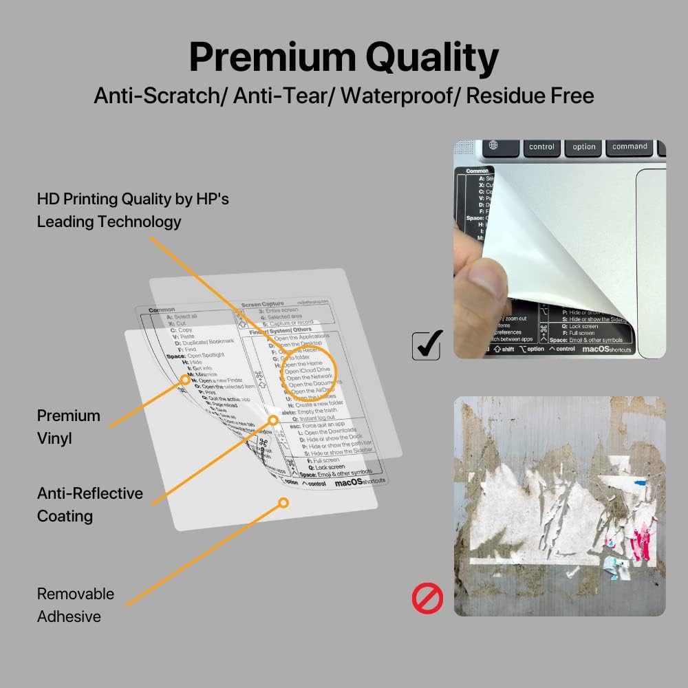 Afterplug space gray sticker on MacBook enhances readability against dark finishes