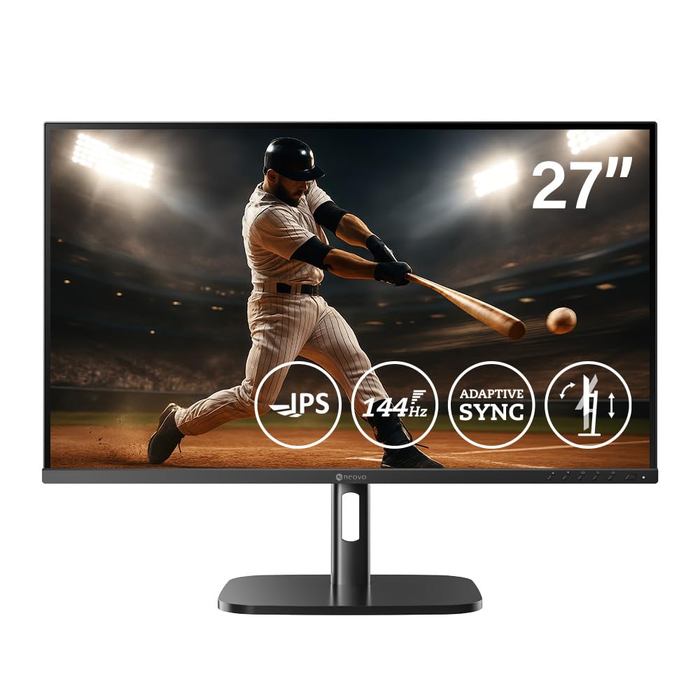 AG Neovo MH2704 with height-adjustable stand for ergonomic, comfortable long work sessions