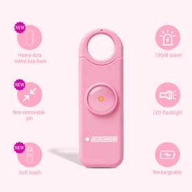 AGADMCM safety alarm with LED flashlight brightens dark paths during night runs.
