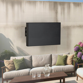 Ageszoe cover next to ruler showing fit for 40 to 43 inch TVs