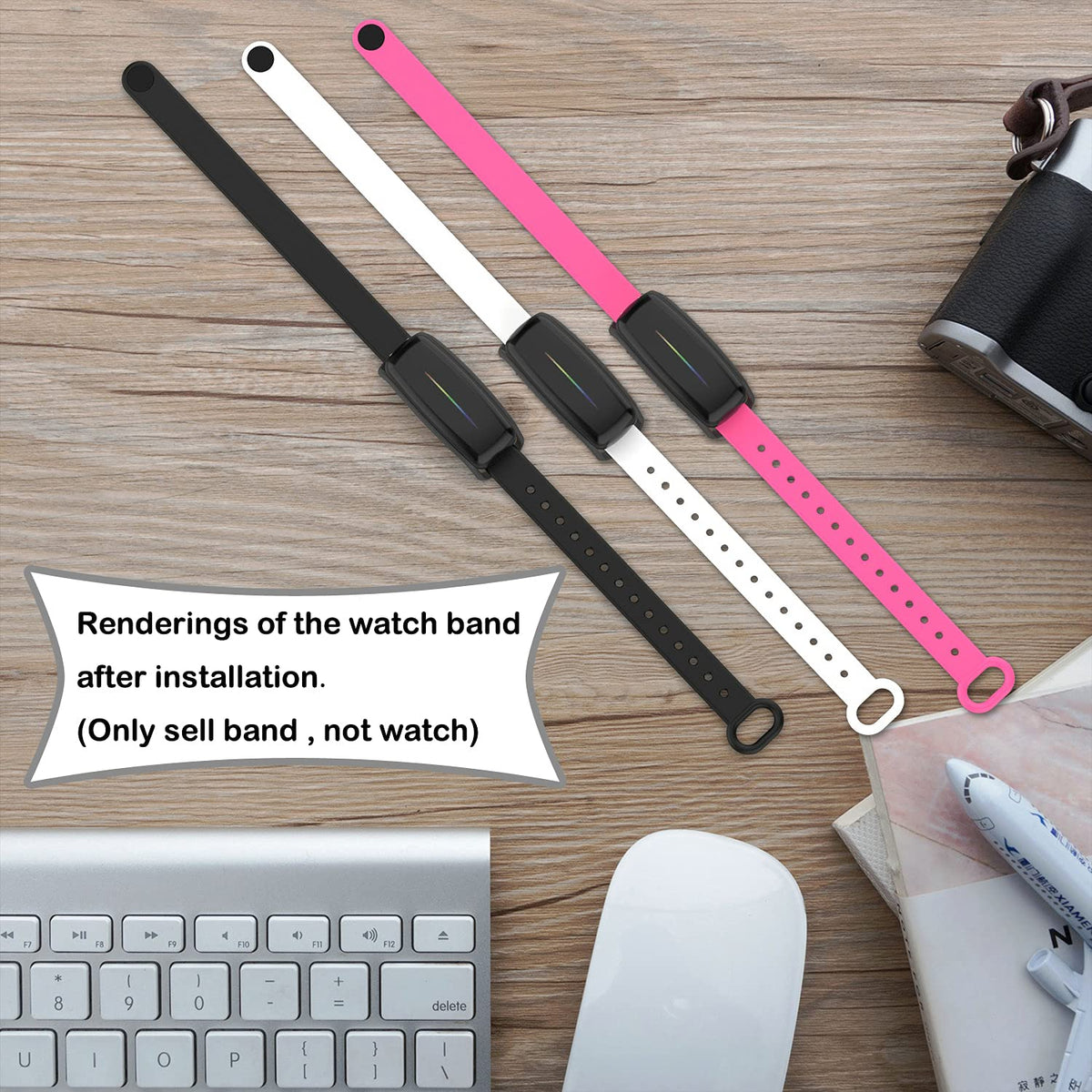 AGGDSH band beside ruler showing adjustable 5.5 to 7.5 inch sizing