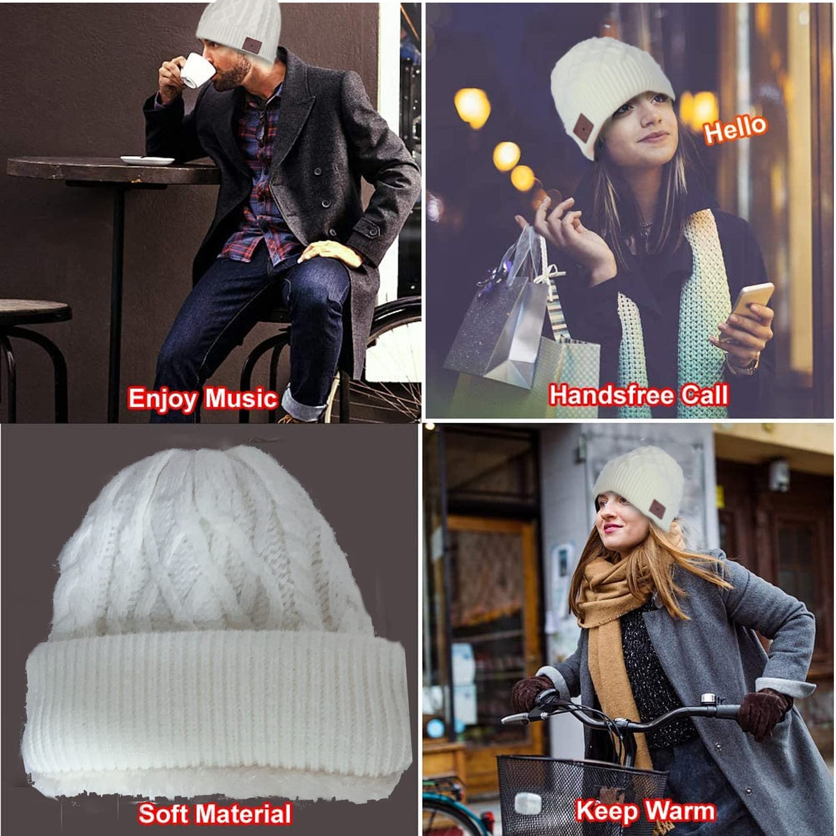 Agkey wireless winter music beanie travel-friendly design for commuting and trips