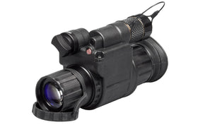 AGM Global Vision Wolf-14 NL1 monocular front view highlights compact design and night vision capability.