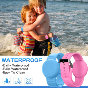AGMZ AirTag bracelet waterproof pink keeps trackers secure during activities
