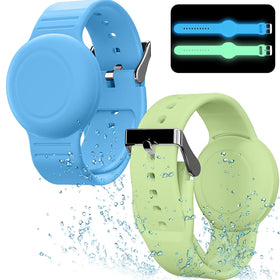 AGMZ AirTag Kids Bracelet blue wrist, comfortable daily wear for active kids.