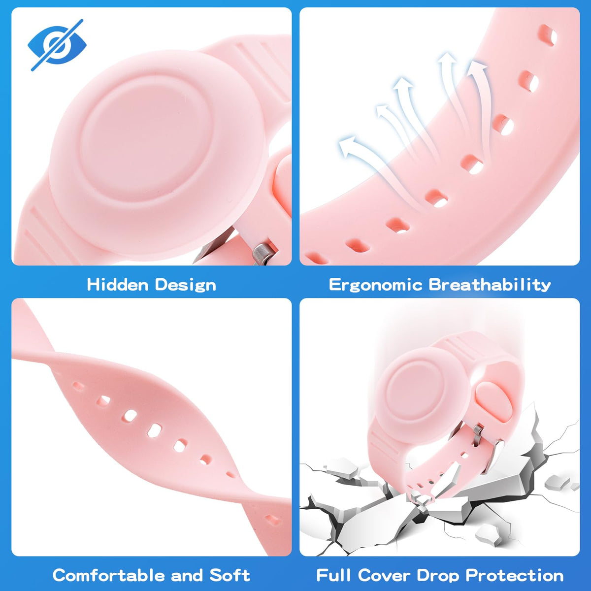 AGMZ AirTag round lid waterproof design guards against splashes.