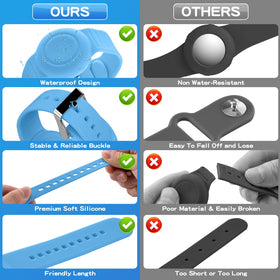 AGMZ Waterproof round lid protects AirTag during splashes and beach days.