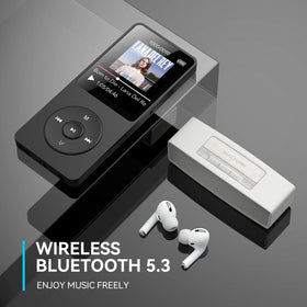 AGPTEK A02 rear and ports view highlighting charging port and expandable storage benefit