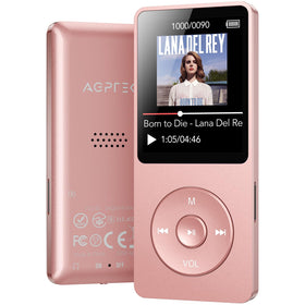 AGPTEK A02 front view showing screen and pocketable design for easy portability