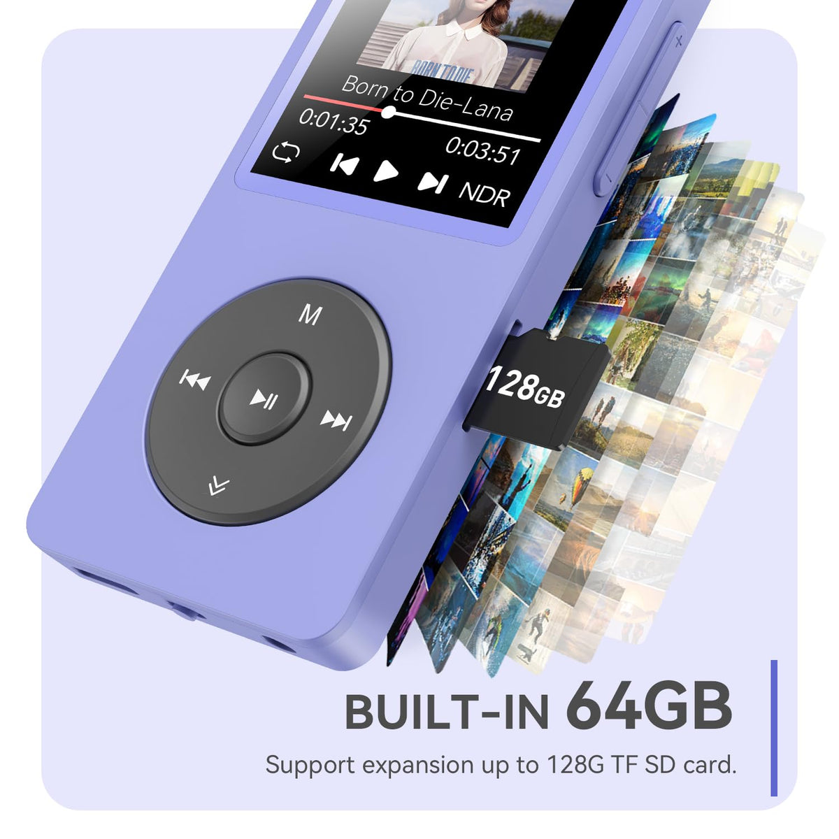 AGPTEK A02 paired with Bluetooth headphones showing wireless listening convenience