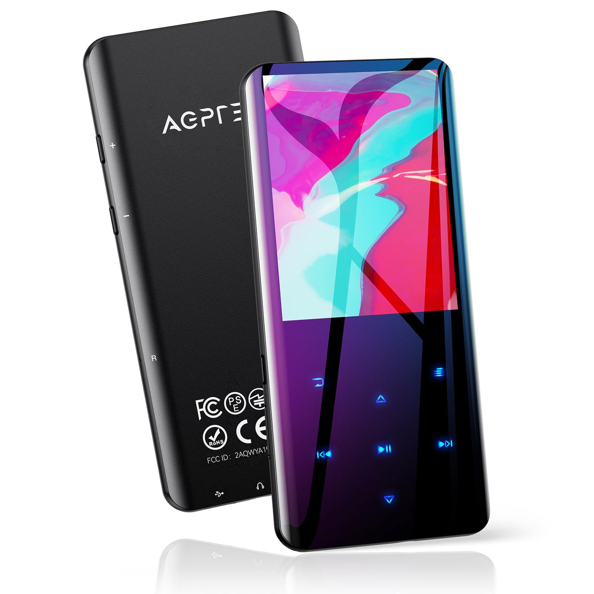 AGPTEK A19PL front view showing buttons and screen, clear controls benefit