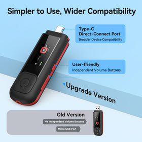 AGPTEK A55PL open AAA battery compartment showing quick battery swap benefit