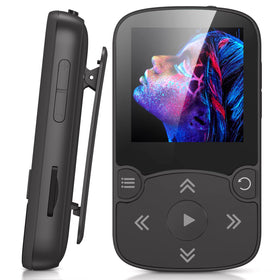AGPTEK A65 front packaging showing player and benefits